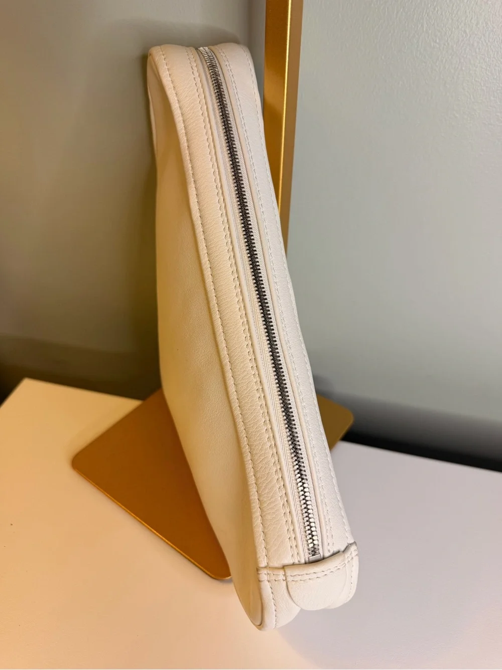 Balenciaga White Triangle Pouch